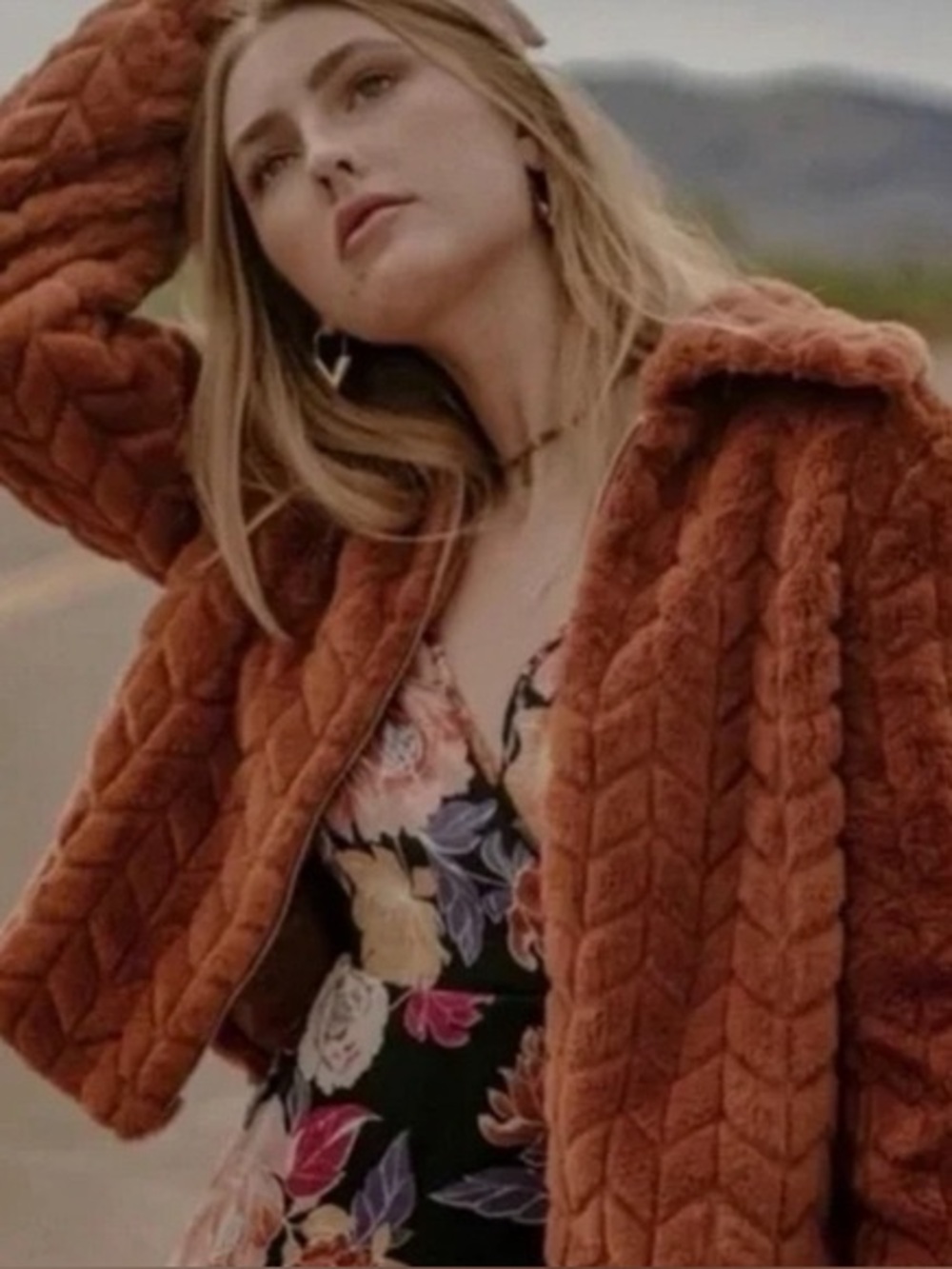 New Faux Fur Zip Jacket